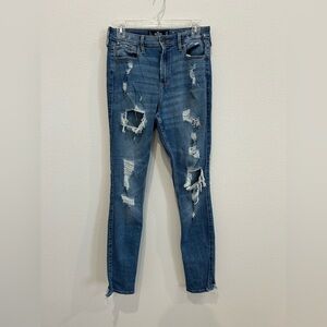 Hollister Distressed Blue Women’s super Skinny Jeans